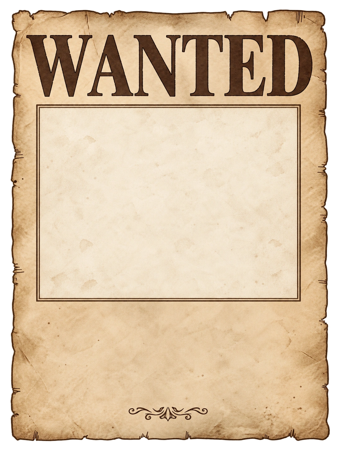 Khung giấy truy nã WANTED